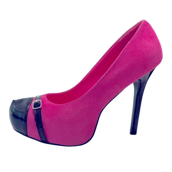 Pink and Black Women's Hidden Platform Heels size 10 - Picture 1 of 7